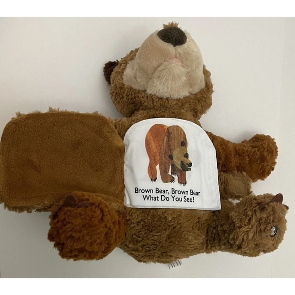 Zoobies Brown Bear Plush 11" With Cloth Book Eric Carle Stuffed Animal Toy - Picture 2 of 15